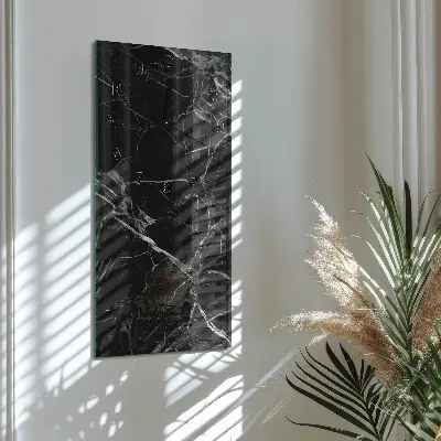Stačiakampio stiklo laikrodis Grafitas
