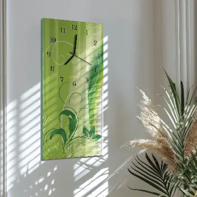 Vertikalus sieninis laikrodis Gėlių raštas