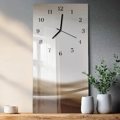 Stačiakampio stiklo laikrodis Abstrakčios linijos