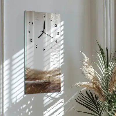 Stačiakampio stiklo laikrodis Abstrakčios linijos