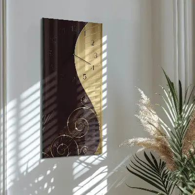Stačiakampio stiklo laikrodis Abstraktus menas