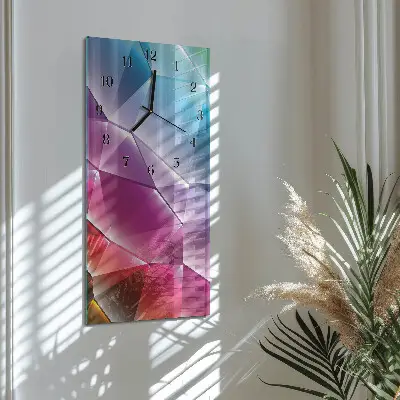 Stačiakampio stiklo laikrodis 3D raštas