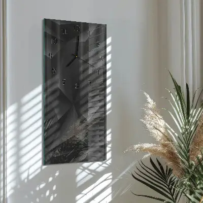 Stačiakampio stiklo laikrodis Raštas