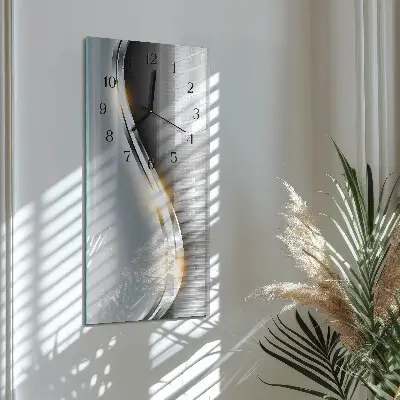 Vertikalus sieninis laikrodis Metalo abstrakcija
