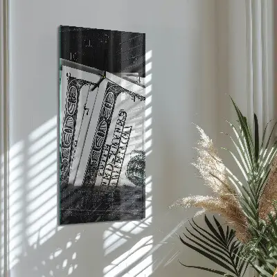 Stačiakampio stiklo laikrodis Banknotai
