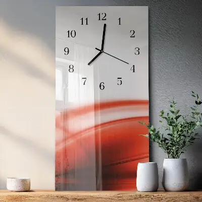 Stačiakampio stiklo laikrodis Abstrakčios linijos