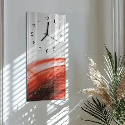Stačiakampio stiklo laikrodis Abstrakčios linijos