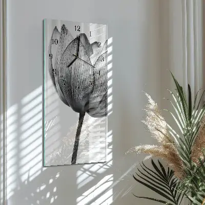 Stačiakampio stiklo laikrodis Tulpė