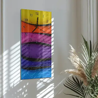 Vertikalus sieninis laikrodis Spalvingos juostelės