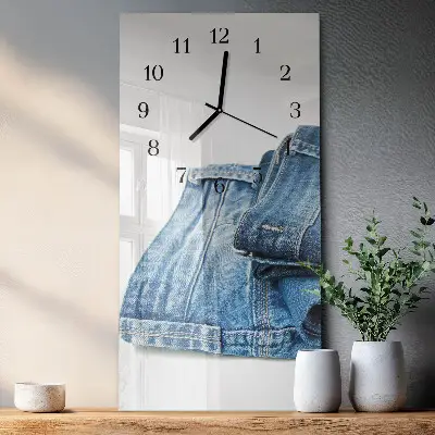 Stačiakampio stiklo laikrodis Džinsai