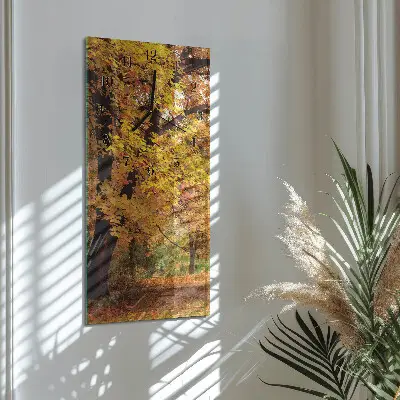 Stačiakampio stiklo laikrodis Medis