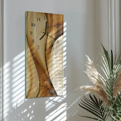 Stačiakampio stiklo laikrodis Raštas