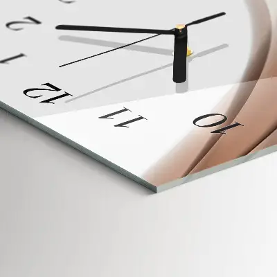 Stačiakampio stiklo laikrodis Abstrakčios linijos