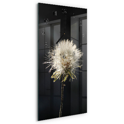 Stačiakampio stiklo laikrodis Pieno usnis