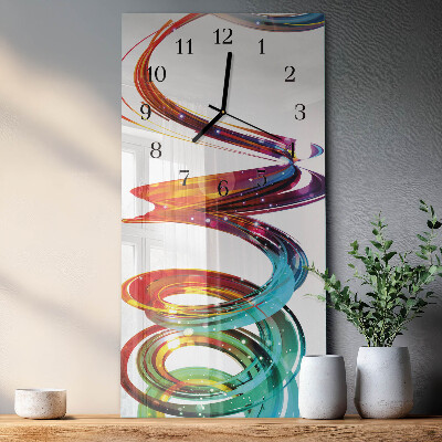 Stačiakampio stiklo laikrodis Spiralė