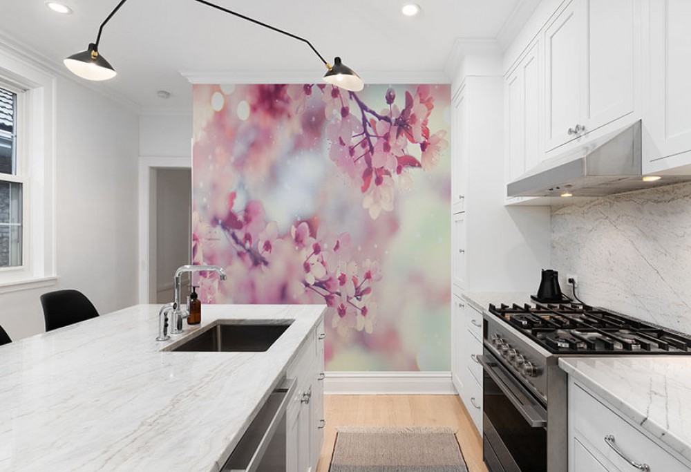 Siena virtuvėje be remonto