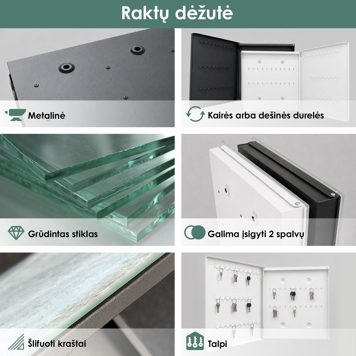Atslēgu kastītes infografika
